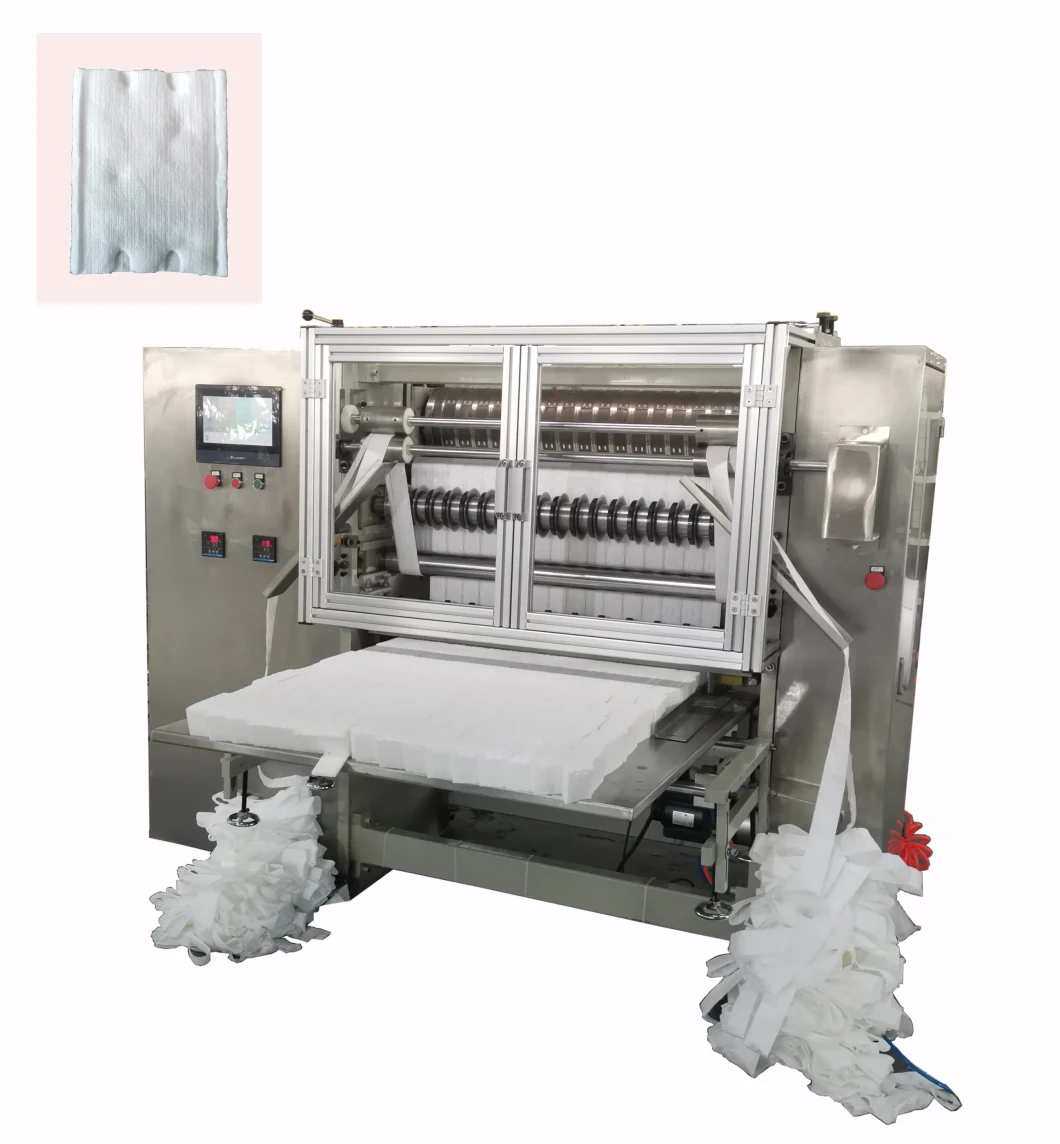 Rectangle Cotton Pad Slicing High Speed 1800 2000PCS Hot Sales Cotton Pad Making Machine