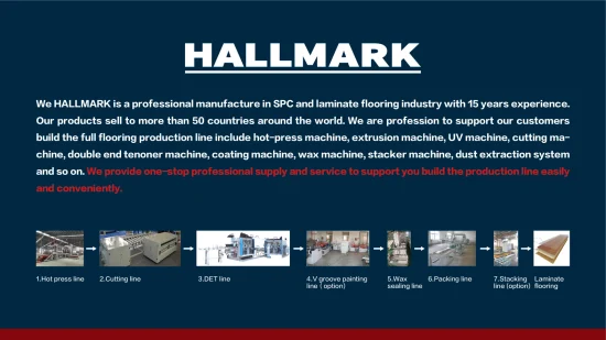 Hallmark Lamiante フローリング生産ライン用自動調整速度包装機